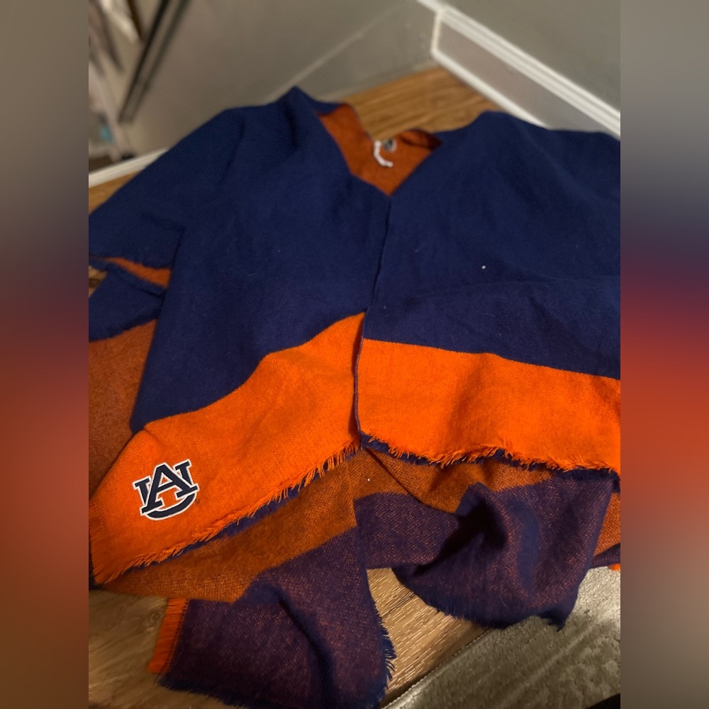 Auburn University Tigers blue/orange poncho unisex college football scarf